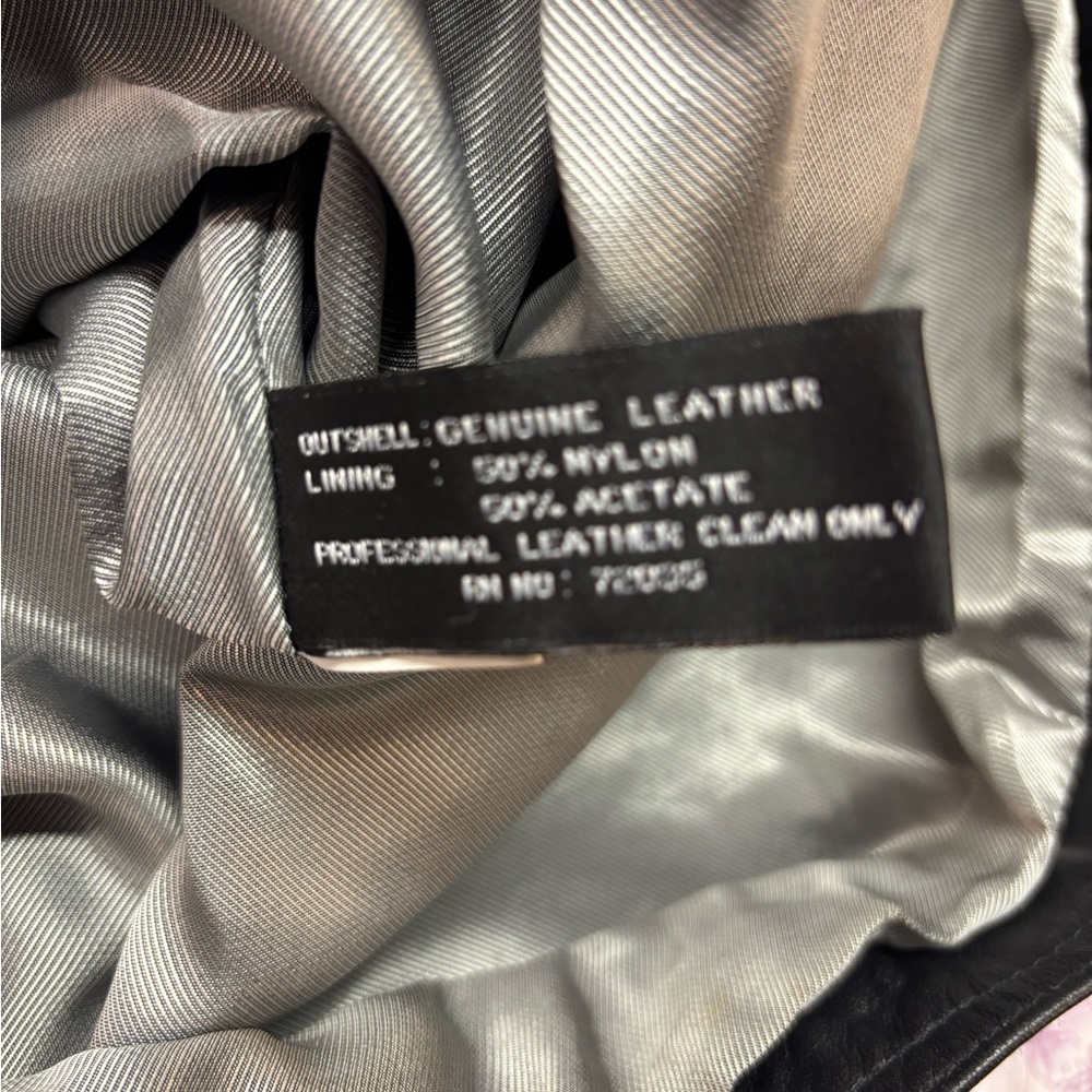 🌈Women's Long Black Real Leather Jacket - Picture 3 of 3